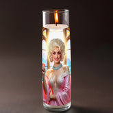 Dolly Parton prayer candle, designed by Pray To The Stars